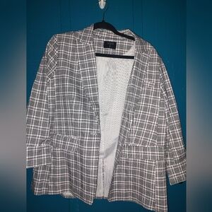 Tahari Plaid Women's Jacket Large